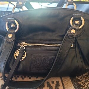 Vintage Coach Poppy Black Leather Handbag
